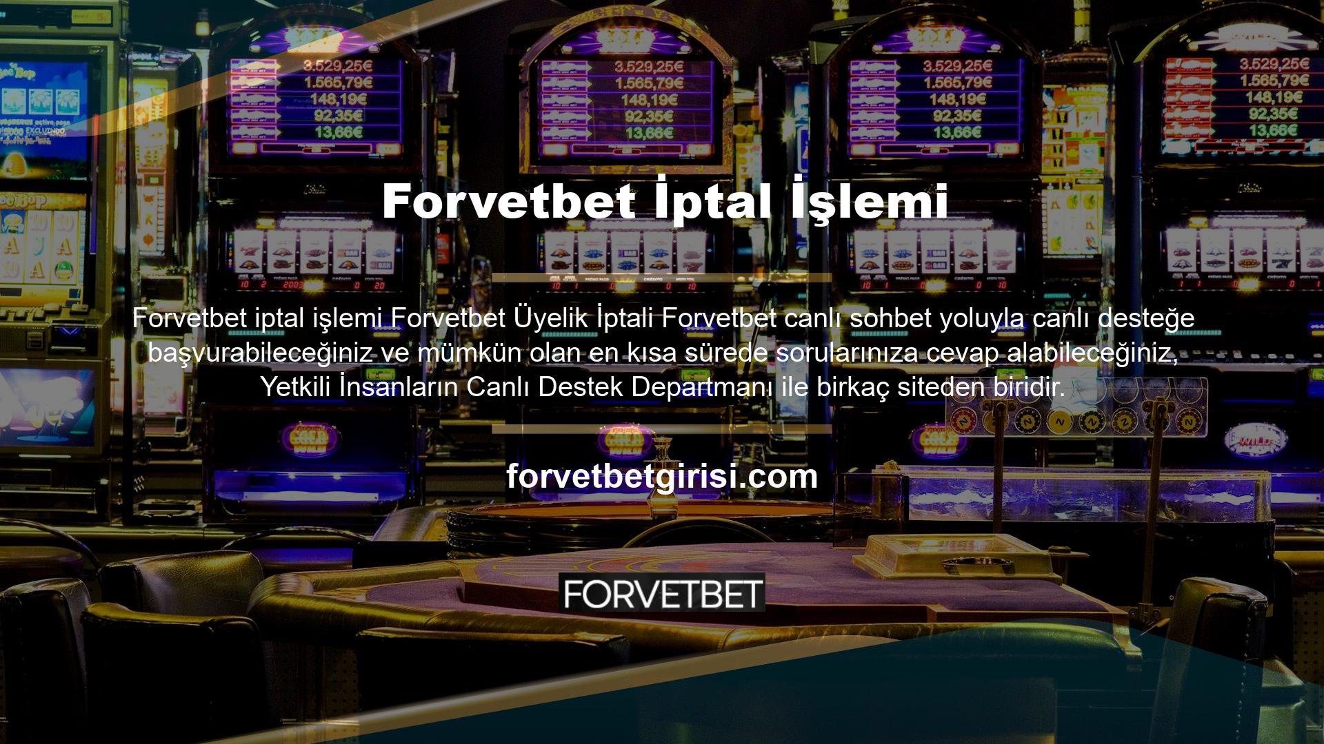 Bahis Sitesi ile hızlı yanıt vermemekte sorun yaşıyorsanız, bu siteyi kullanabilirsiniz, çünkü Forvetbet Canlı Destek Birimi'nin çok hızlı ve yararlı bir kullanıcı hizmeti vardır ve bu sitedeki sorularınızı ve sorularınızı görmezden gelmez